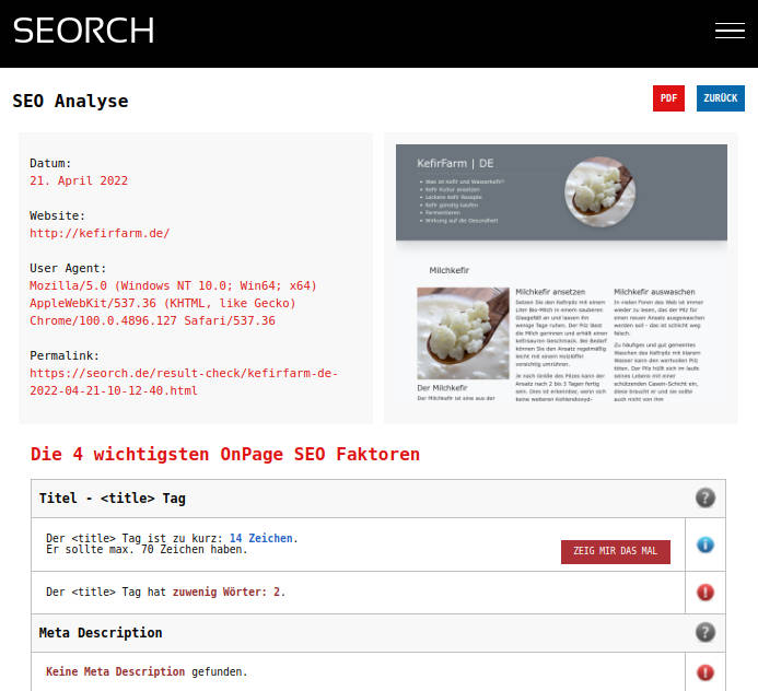 seo check onpage